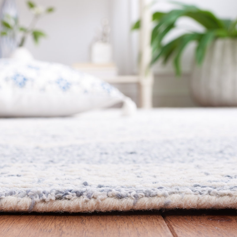 Abstract Hand Tufted Wool With Cotton Cloth Backing Oriental Rug, Rectangle 5' x 8'