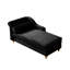 Chaise longue moderne avec revêtement en velours (noir)