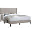Base de lit tapissier pour lit de chambre à coucher grand lit en tissu brun clair clair 1pc-571005058