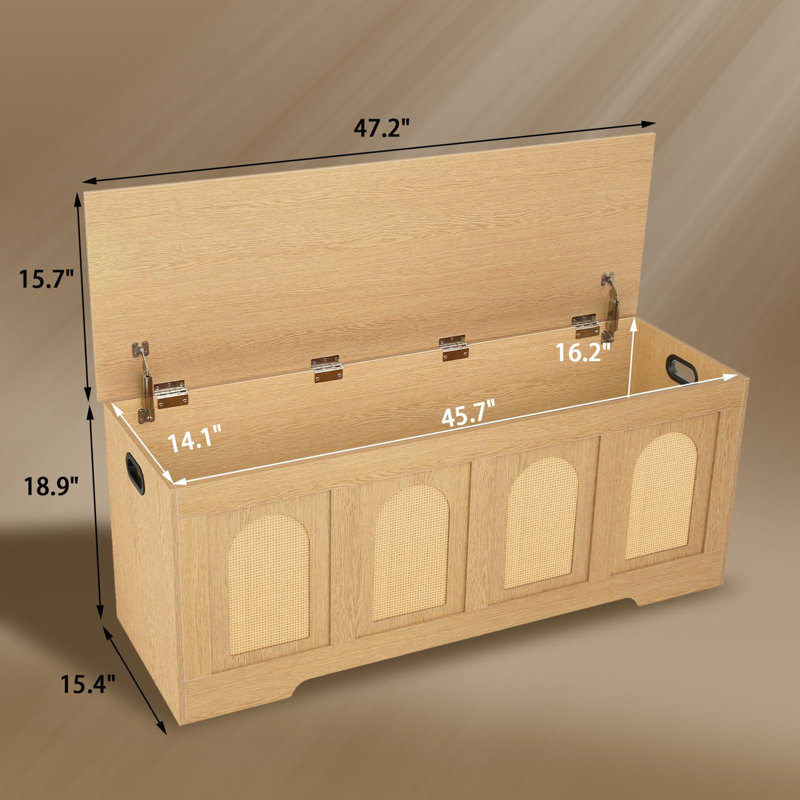 Coffre de rangement 47,2 po, Natural