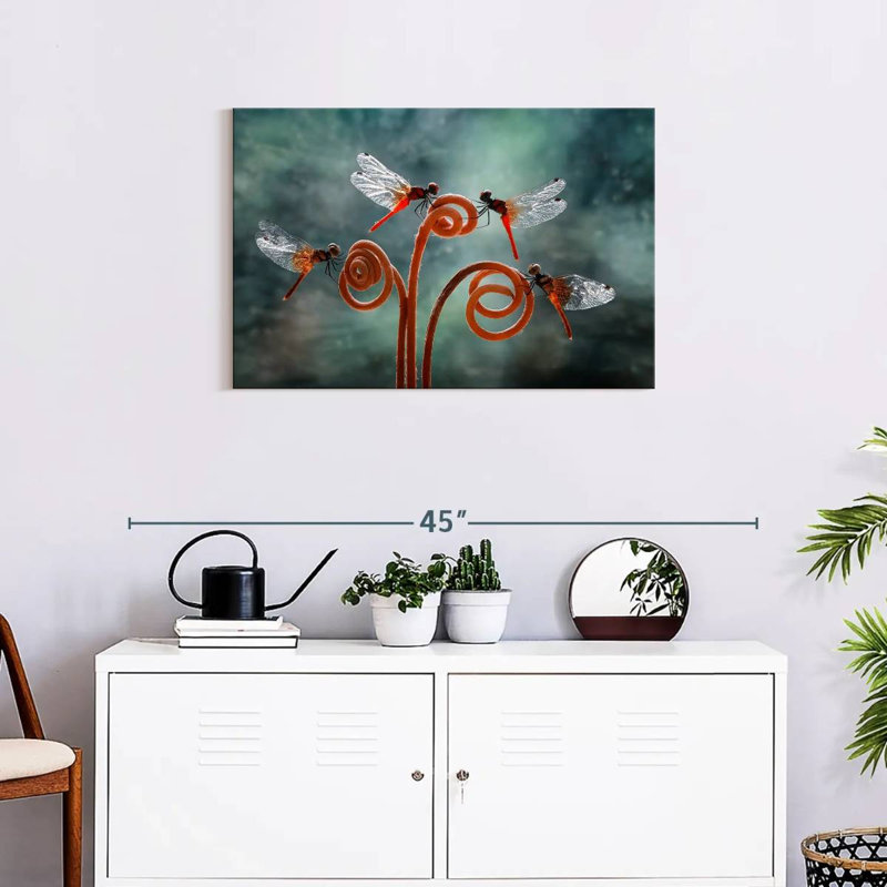 Brampt Perching Dragonflies, 20" H x 30" W