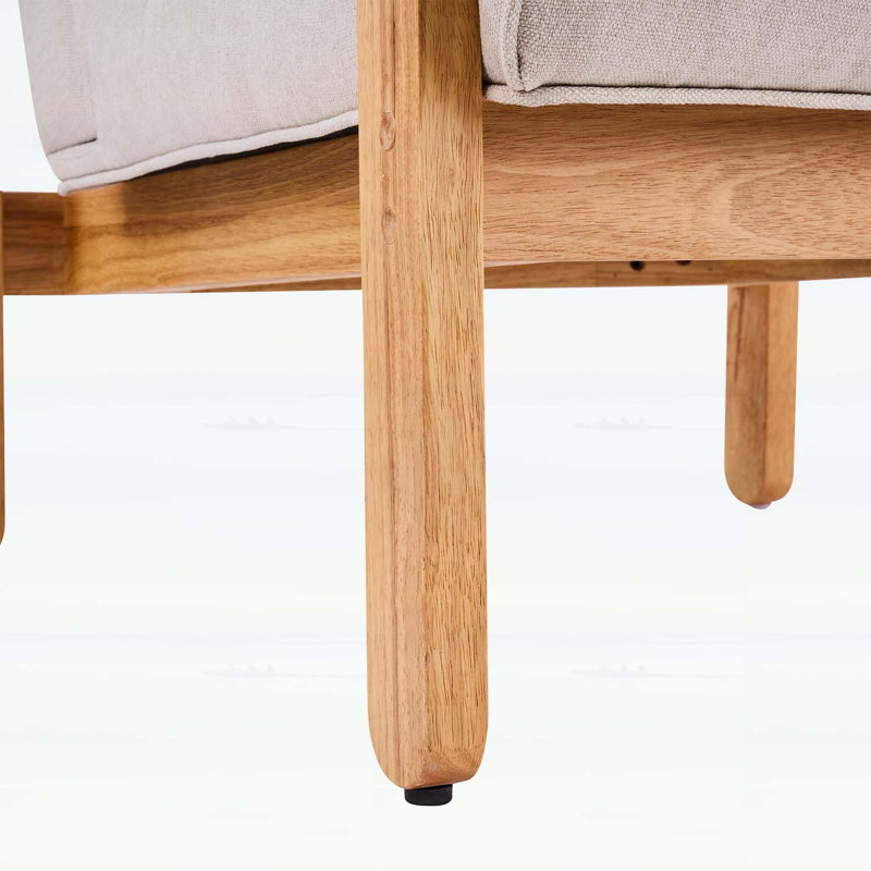 Fauteuil d'appoint Fluffy, Crème, Brun