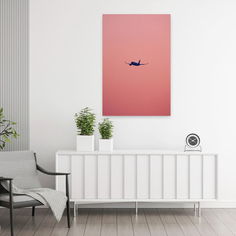 Vol rose, paysage abstrait contemporain, art naturel, H 36 po x l 24 po