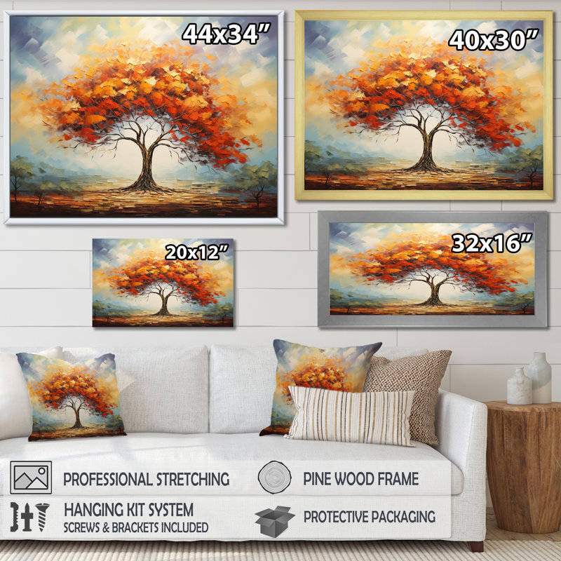 Arbre africain africain Spirit of the Wild 1 - Décoration murale arbre africain, Cadre flottant blanc