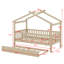 Lit en bois avec lit gigogne