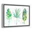 Abstrait palmiers - cadre flottant, reproduction d'art sur toile-46817830-46817835