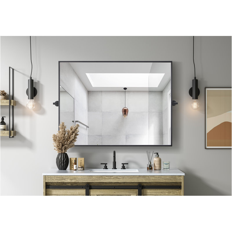 Miroir Amoura, Noir, 30 po x 40 po
