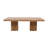 Jayveion Modern Rustic 55" Solid Wood Double Pedestal Coffee Table With Butterfly Joint Inlay