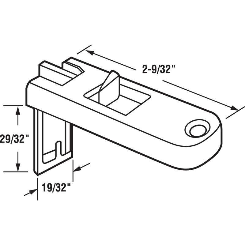 Loquet de fenêtre Prime-Line, plastique blanc (1 ensemble)