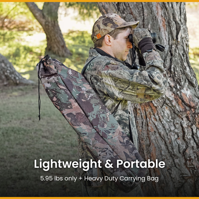 Camo 360° Swivel Tripod Hunting Chair with Steel Frame