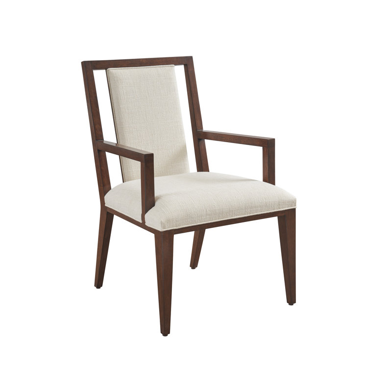 Rendezvous Upholstered Arm Chair, White/Ivory