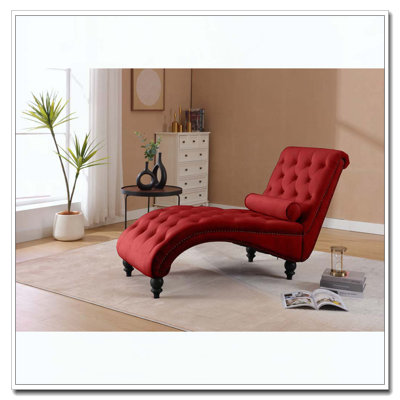Velvet Recliner Chair with Button Tufting