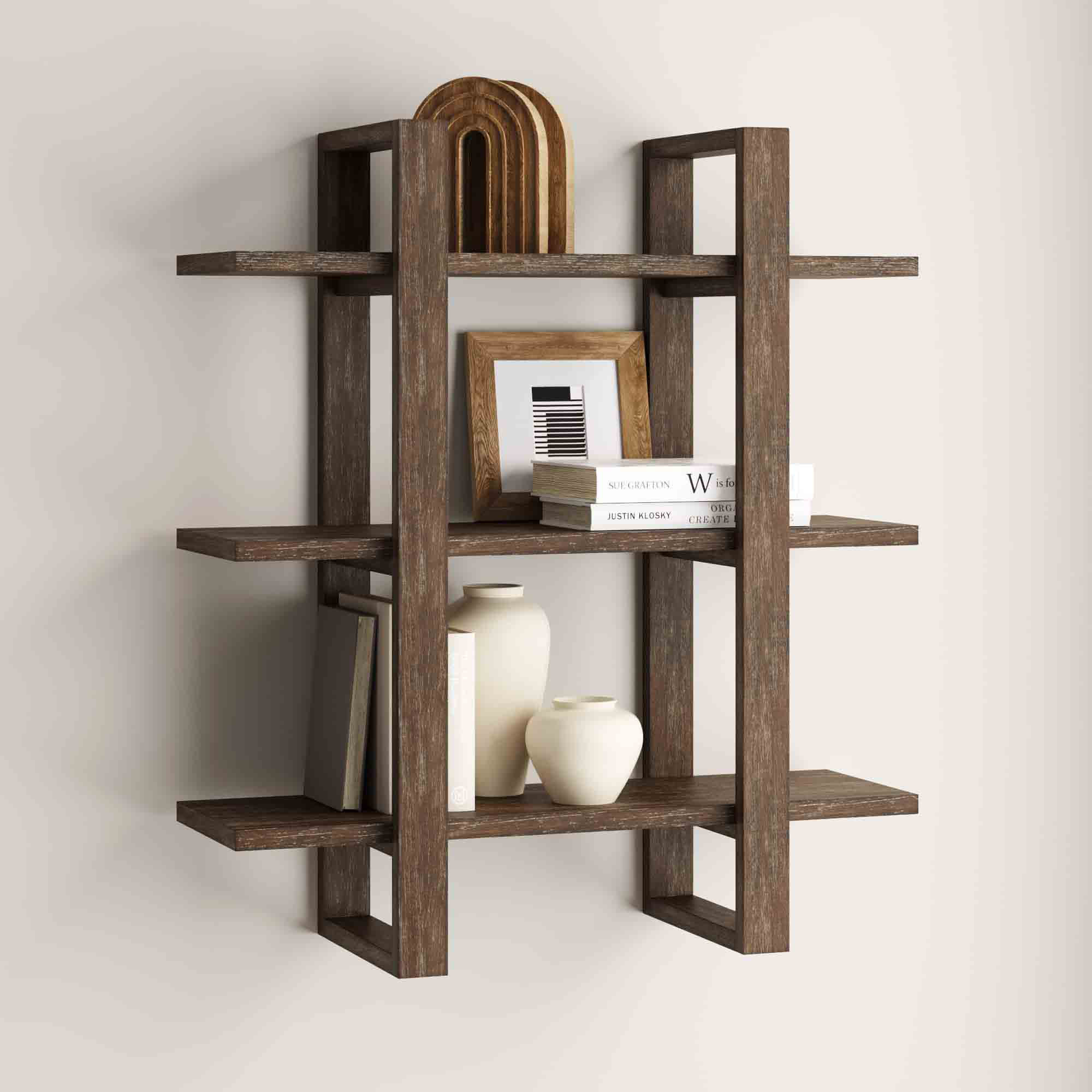 Loon Peak® Jela Rubberwood Floating Shelf | Wayfair