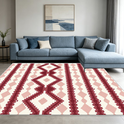 Tapis bourgogne à rayures verticales Kilim - facile à nettoyer, lavable à la machine, doux et confortable; convient aux tapis de porte, aux cuisines, aux salons, aux chambres à coucher, aux couloirs et aux buanderies. Tapis facile à nettoyer et durable pour la décoration intérieure.