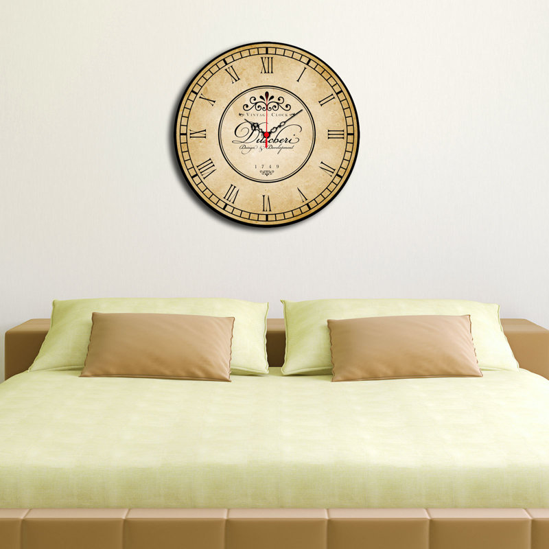 Horloge murale élégante Elegant, 15,7 po de diamètre | 100% panneau de fibres à densité moyenne avec une épaisseur de 0,2 po | Décoration élégante pour le salon, le bureau et la chambre à coucher | Design moderne, parfait pour l'élégance et la