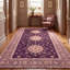 Tapis Ashley traditionnel persan en polyester doré lavable-1155206093