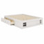 Sturdy Platform Bed Frame with 4 Storage Drawers and Footboard Cubby, No Headboard-2072500605
