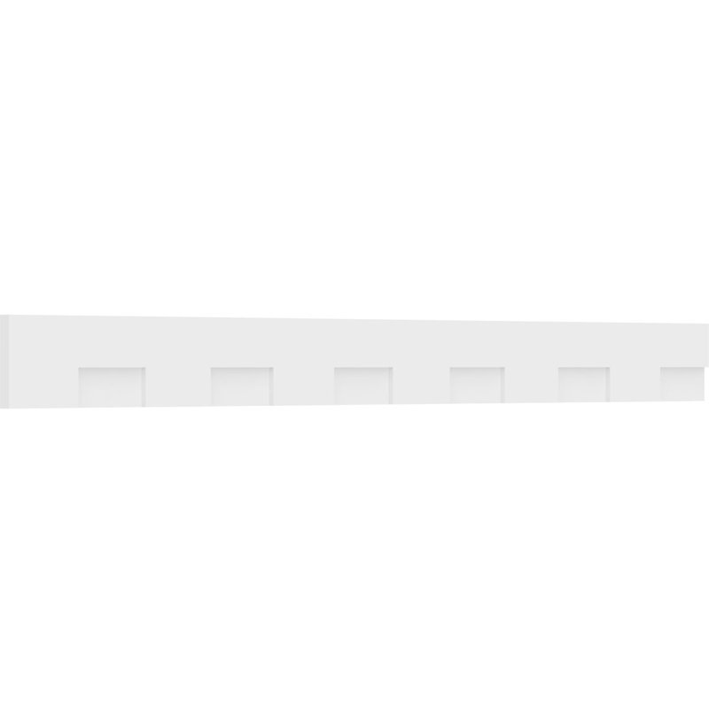 Monroe Architectural Grade PVC Dentil Trim w/Backplate, 7" H x 84" W x 1" D