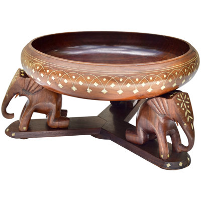 Solid Wood Decorative Bowl