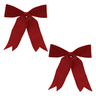 Red Wired Holiday Bow