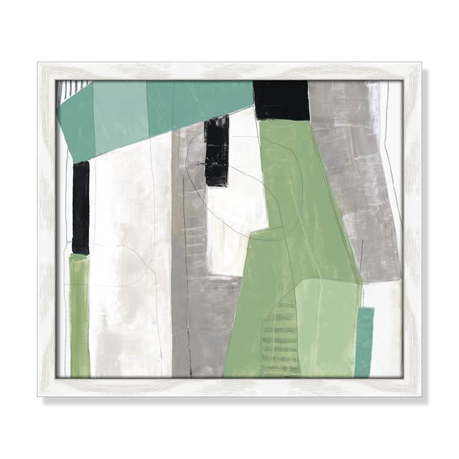 Evergreen Essence by Tom Reeves, No Mat, 13" H x 15" W x 0.75" D, White Slim Frame - Fine Art Paper Print