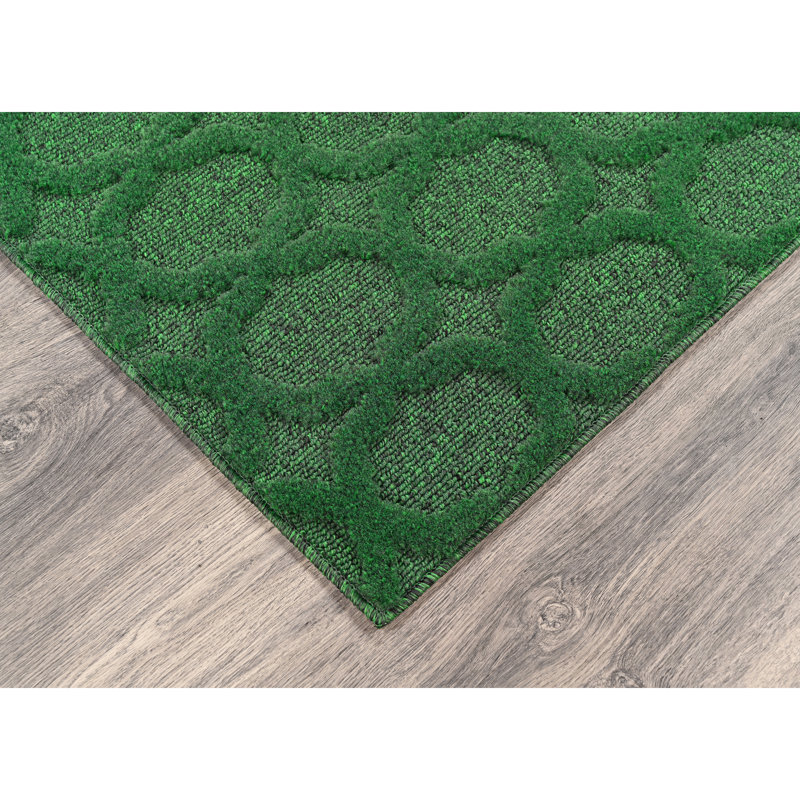 Treillis de jardin Katavia X 7 pi Tapis intérieur / extérieur vert, Rectangle 5 pi x 7 pi