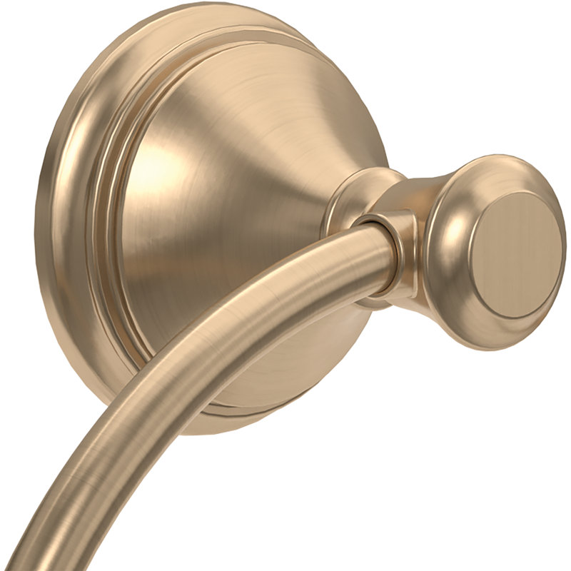 Cassidy Wall Mount Round Open Towel Ring Bath Hardware Accessory, Brilliance Champagne Bronze