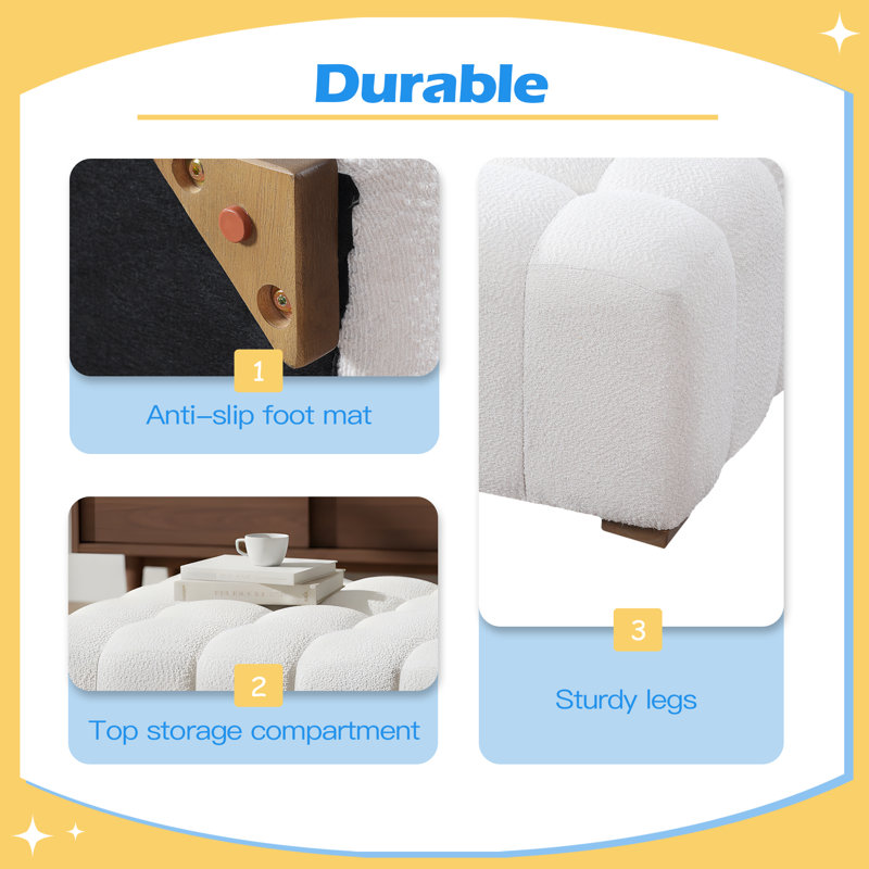 Boucle Multipurpose Ottoman
