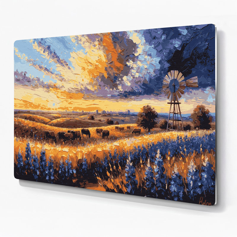 Art mural en métal «USA State Texas Brown», H 11 po x l 14 po
