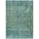 Machine Washable Indoor/Outdoor Xhevrie Teal Rug