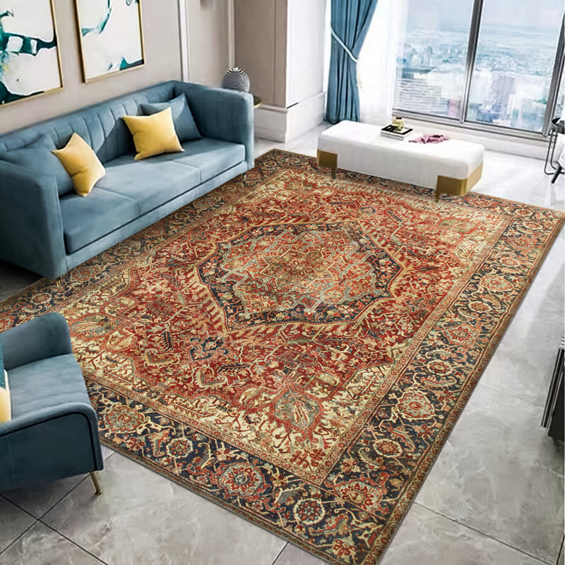 Cajoux Oriental Area Rug, Rectangle 60 x 110cm