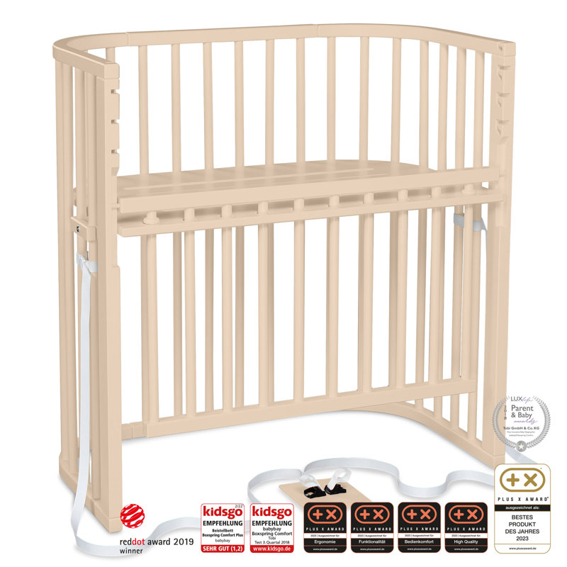 babybay Boxspring Comfort Plus co-sleeper, Beige