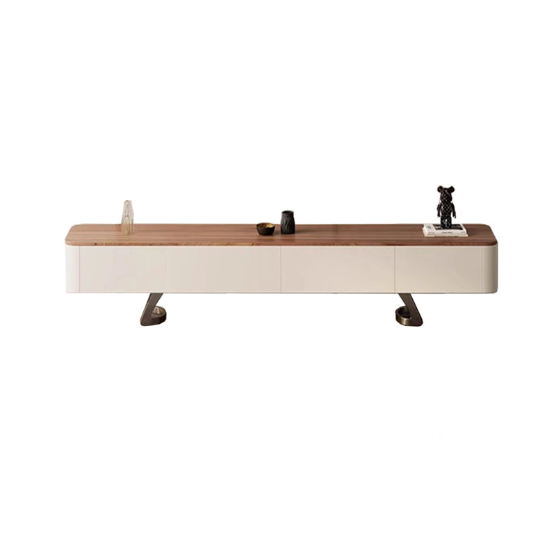 Meuble télé en bois massif de style moderne et minimaliste, 78.74"
