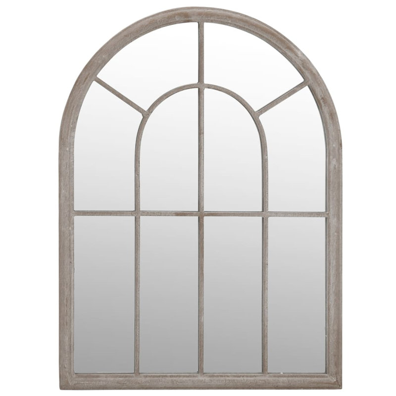 Morse Metal Flat Wall Mirror, Brown
