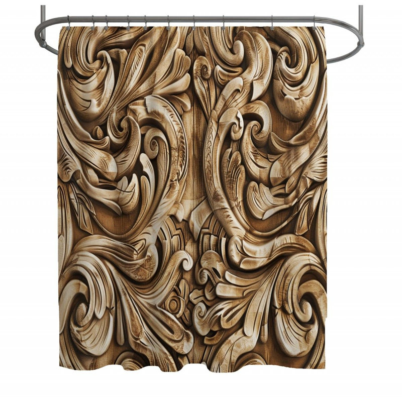 Danie Floral Shower Curtain, 93"H x 70"W
