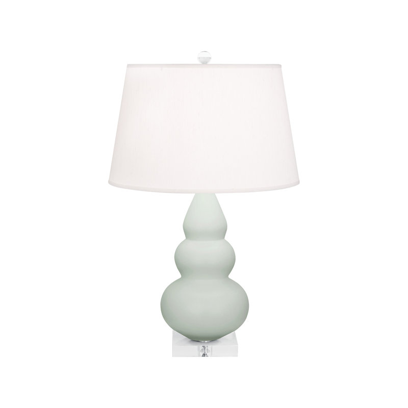 Small Triple Gourd Table Lamp, Matte Celadon