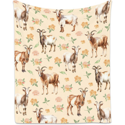 Couverture de chèvre, jolis cadeaux pour les ados Grils, jeté en flanelle pour bureau de canapé, 40 po x 50 po