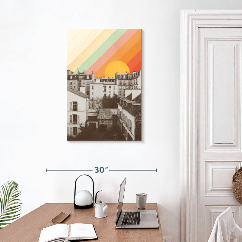 Sirci arc-en-ciel au-dessus de Paris, H 30 po x l 20 po