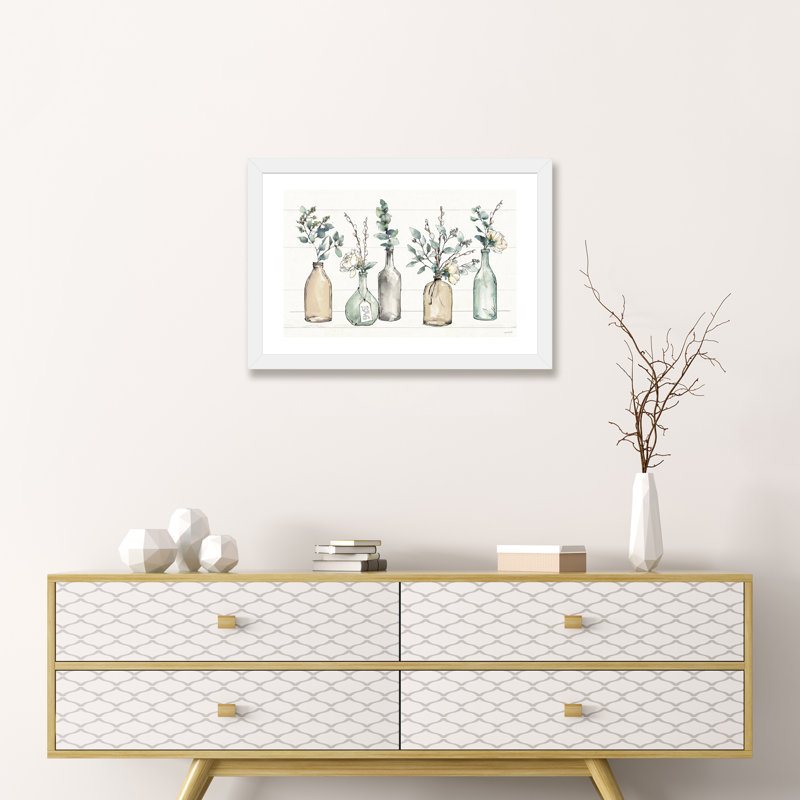 « modern campagne i » par anne tavoletti-impression, H 16 po x l 24 po x P 1 po, Papier avec cadre blanc