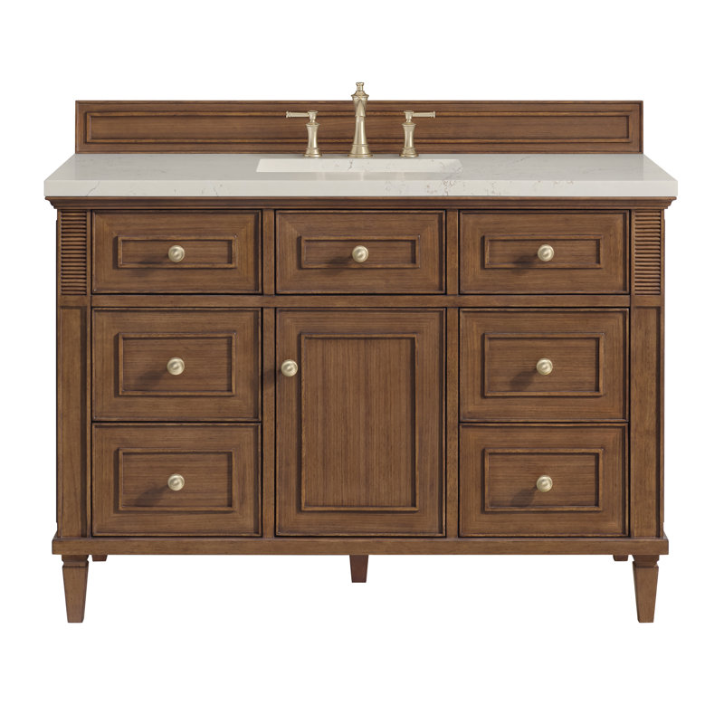 Lorelai 48'' W Single Vanity, Mid-Century Walnut, Siberian