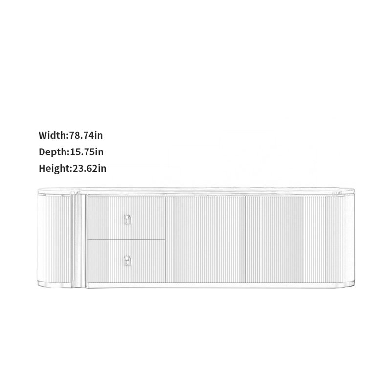 Meuble télé moderne et minimaliste, Blanc