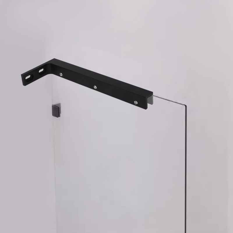 Mirror Black L-Shaped Mounting Bracket, Matte Black