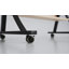 Rectangle 2 Person Height Adjustable Flip Top 93cm L Training Table with Casters and Modesty Panel
