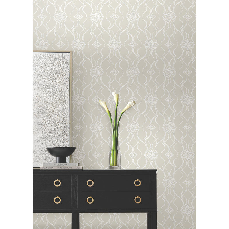 Papier peint pirouette, Beige