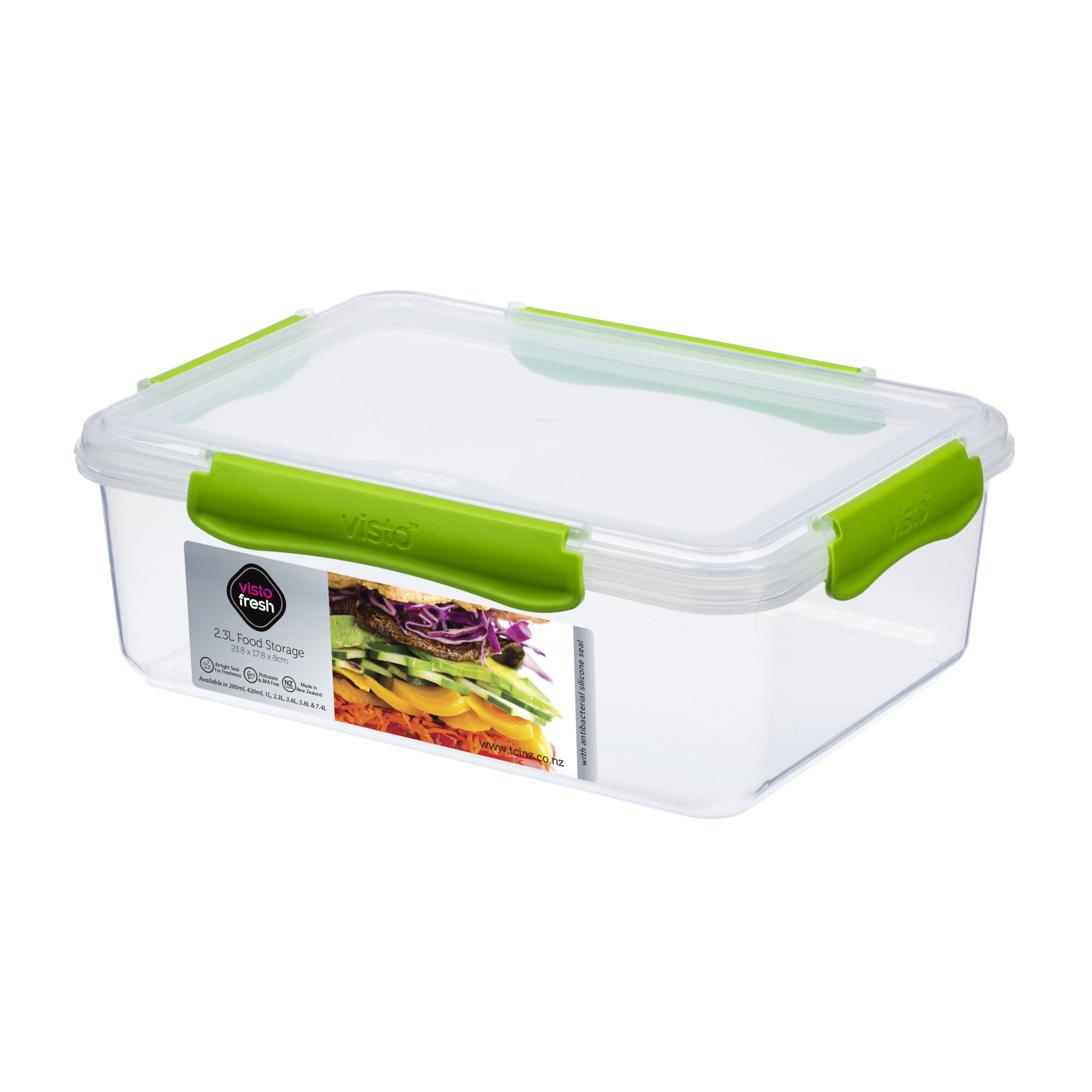 Visto Fresh 2.3 Liter 3 Container Food Storage Set