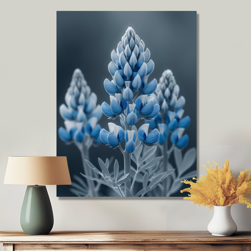 Bleu, bleu, bleu, Bonnets, beauté, bleu, bonnets, art mural, salon, H 20 po x l 12 po x P 1 po, Toile tendue
