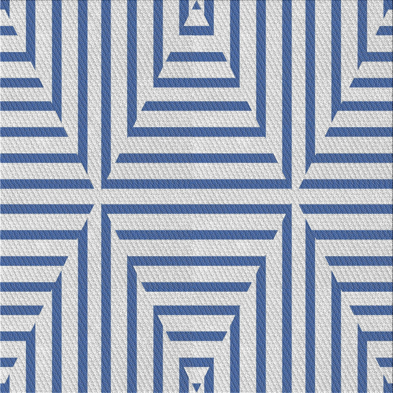 Tapis bleu Klahn, Carré 3 pi