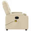 Fauteuil inclinable de massage à 6 points vidaXL pour le salon, dossier et repose-pieds réglables, porte-gobelet