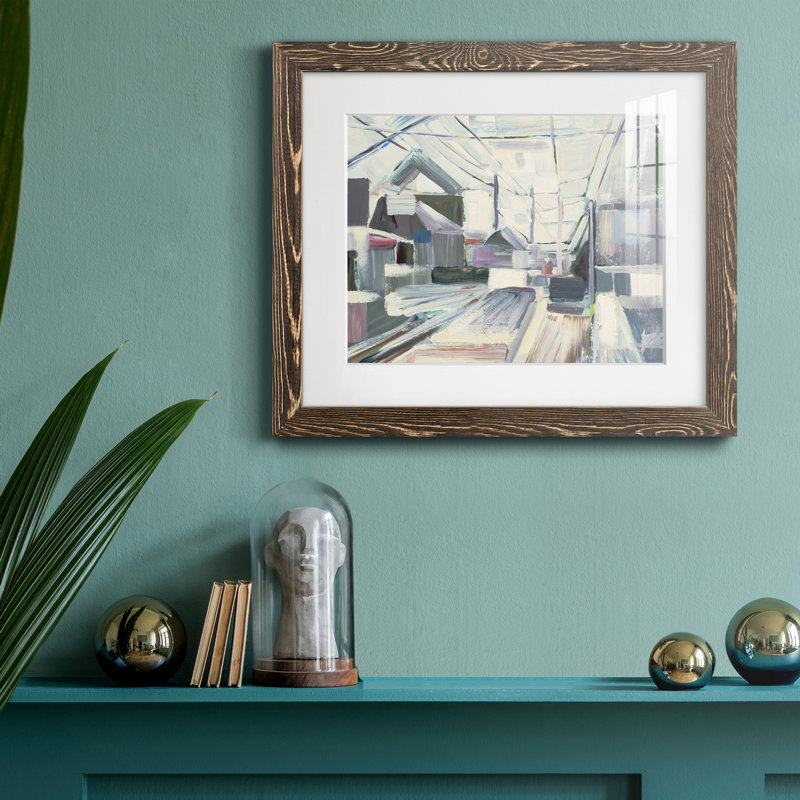 Pointed out - Cadre photo, reproduction d'art sur papier, H 20 po x l 17 po x P 1,5 po, Encadré de bois de noyer