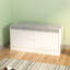Banc de rangement pour chaussures avec armoire à 2 portes